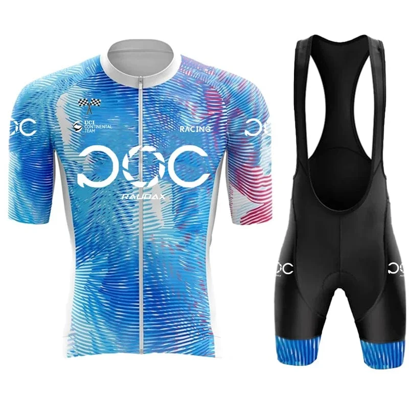 RAUDAX POC Neue herren Fahrrad Set Rennrad Atmungsaktive Fahrrad Anzug Bib Shorts Fahrrad Set Sommer Radfahren Team Training Anzug