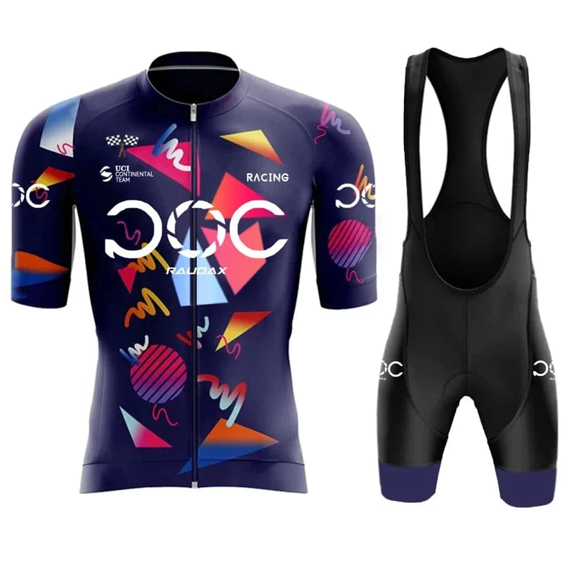 RAUDAX POC Neue herren Fahrrad Set Rennrad Atmungsaktive Fahrrad Anzug Bib Shorts Fahrrad Set Sommer Radfahren Team Training Anzug