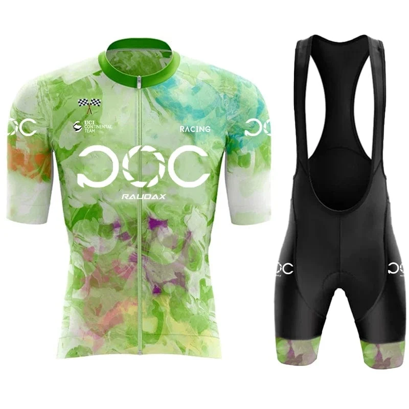 RAUDAX POC Neue herren Fahrrad Set Rennrad Atmungsaktive Fahrrad Anzug Bib Shorts Fahrrad Set Sommer Radfahren Team Training Anzug