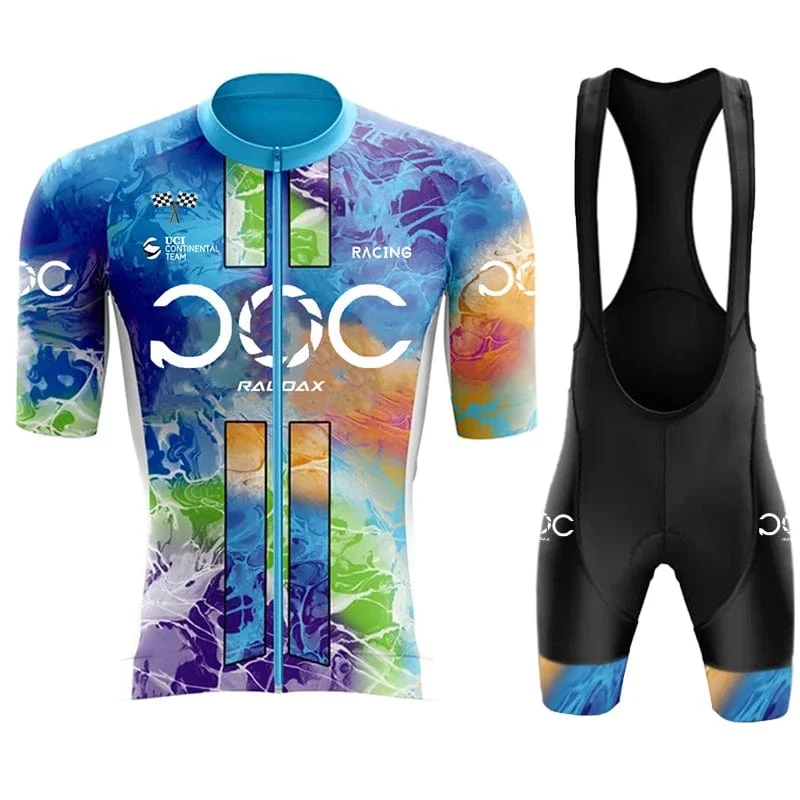 RAUDAX POC Neue herren Fahrrad Set Rennrad Atmungsaktive Fahrrad Anzug Bib Shorts Fahrrad Set Sommer Radfahren Team Training Anzug