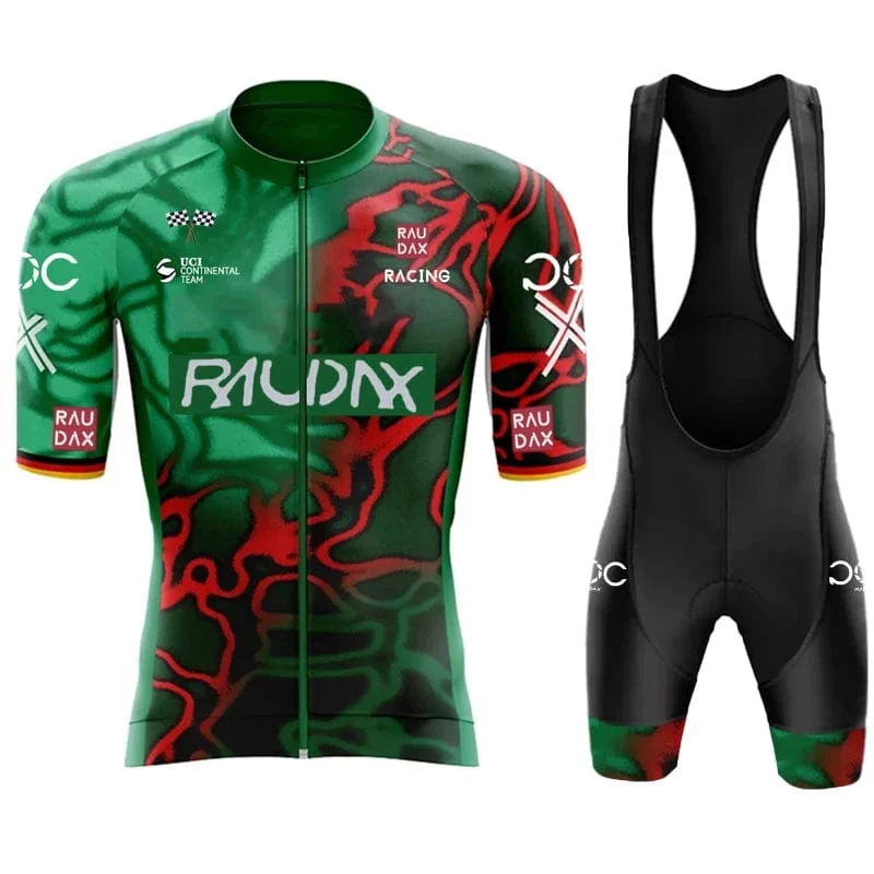 RAUDAX POC Neue herren Fahrrad Set Rennrad Atmungsaktive Fahrrad Anzug Bib Shorts Fahrrad Set Sommer Radfahren Team Training Anzug