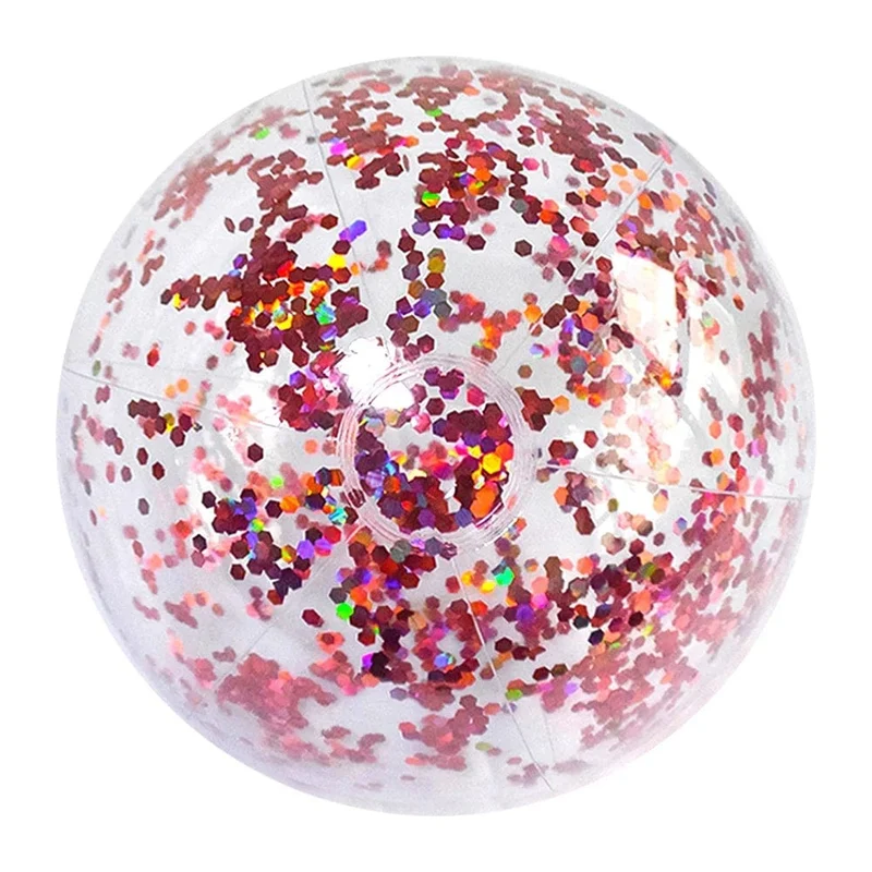 40/60 cm Aufblasbarer Glitzer-Wasserball Sommer-Wasserball Pailletten-Wasserbälle für Sommer-Schwimmbad-Party-Spielzeug für Kinder Erwachsene