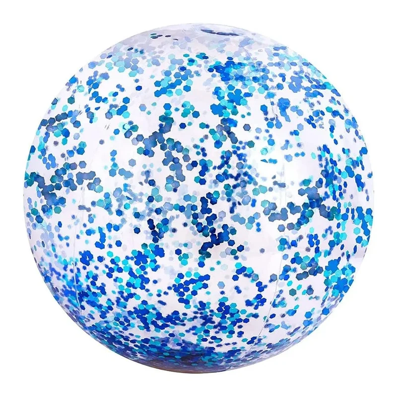 40/60 cm Aufblasbarer Glitzer-Wasserball Sommer-Wasserball Pailletten-Wasserbälle für Sommer-Schwimmbad-Party-Spielzeug für Kinder Erwachsene