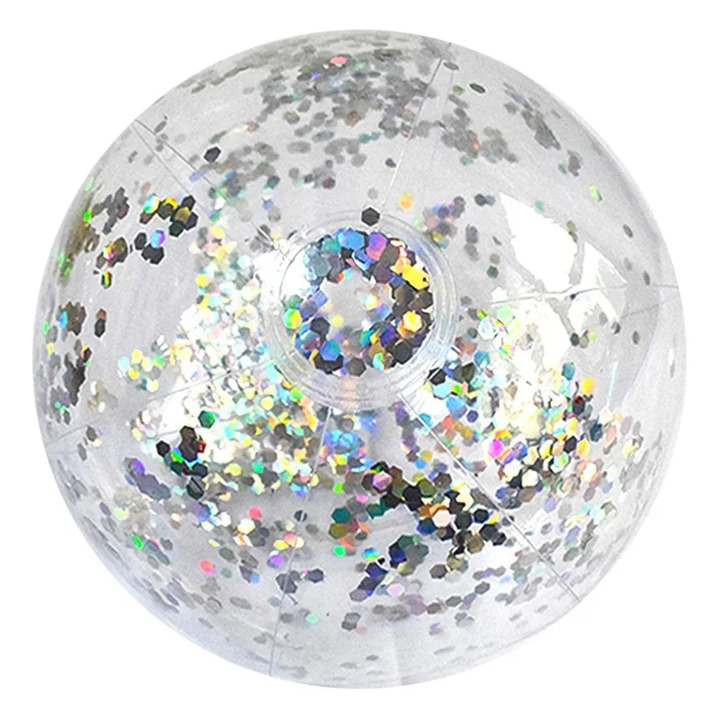 40/60 cm Aufblasbarer Glitzer-Wasserball Sommer-Wasserball Pailletten-Wasserbälle für Sommer-Schwimmbad-Party-Spielzeug für Kinder Erwachsene