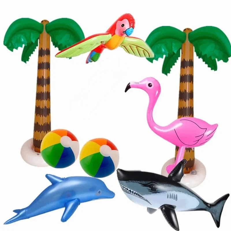 Aufblasbares Flamingo-Spielzeug für Kinder, aufblasbares Schwimmbecken-Schwimmspielzeug, Garten-Pool-Party-Dekor, Hawaii-Event-Party-Zubehör