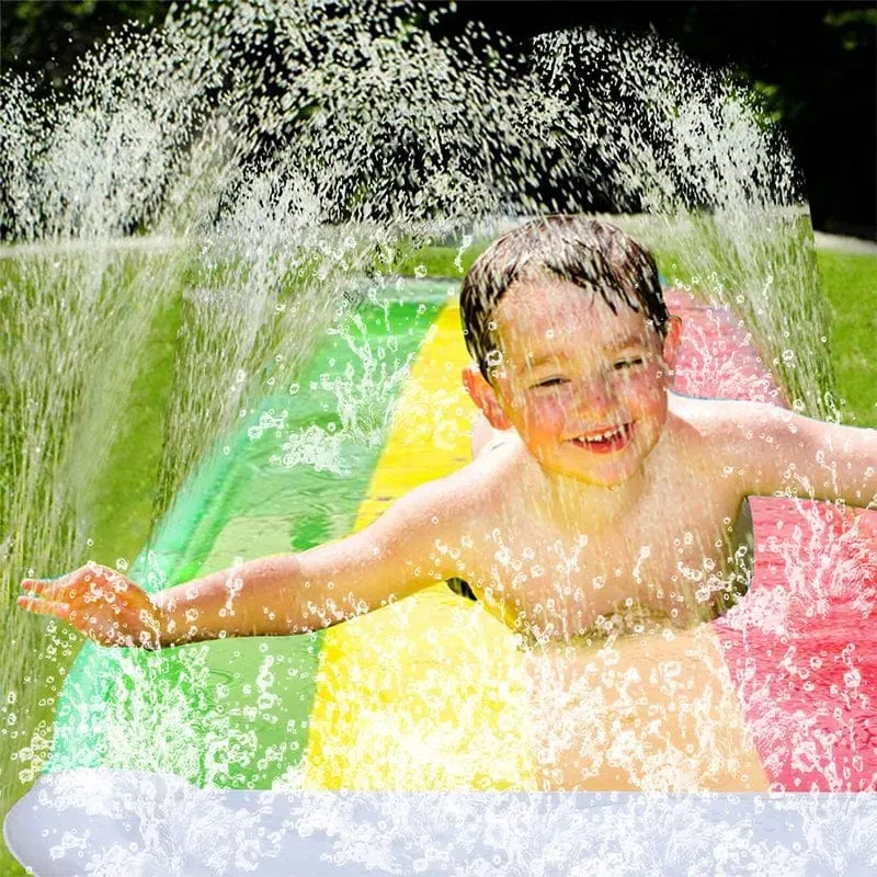 Aufblasbare Wasserrutsche für den Garten, Outdoor, Kinder, Sommerspielzeug, Spiele, Sprinkle Water Sliders, Kinder, Sommer-Wasserspielzeug, Rasenspielzeug