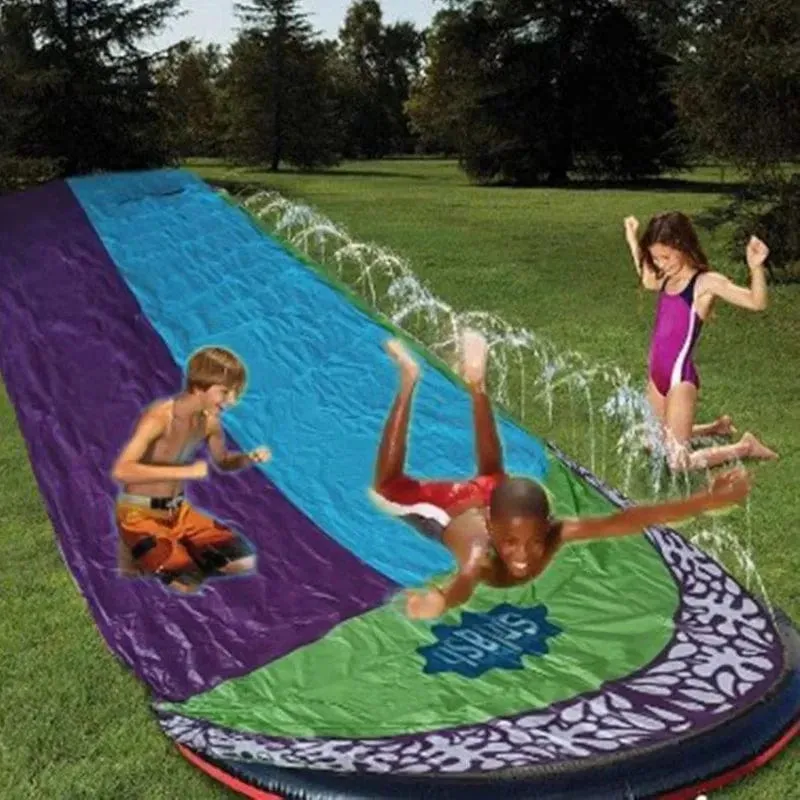 Aufblasbare Wasserrutsche für den Garten, Outdoor, Kinder, Sommerspielzeug, Spiele, Sprinkle Water Sliders, Kinder, Sommer-Wasserspielzeug, Rasenspielzeug