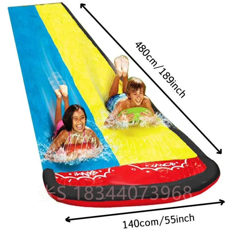 Aufblasbare Wasserrutsche für den Garten, Outdoor, Kinder, Sommerspielzeug, Spiele, Sprinkle Water Sliders, Kinder, Sommer-Wasserspielzeug, Rasenspielzeug