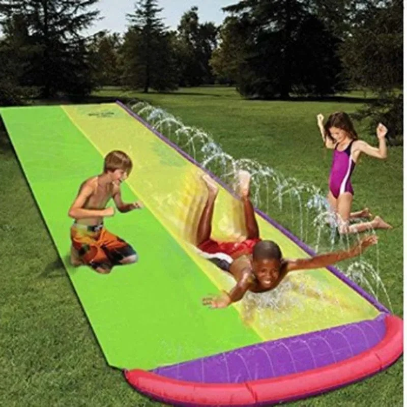 Aufblasbare Wasserrutsche für den Garten, Outdoor, Kinder, Sommerspielzeug, Spiele, Sprinkle Water Sliders, Kinder, Sommer-Wasserspielzeug, Rasenspielzeug