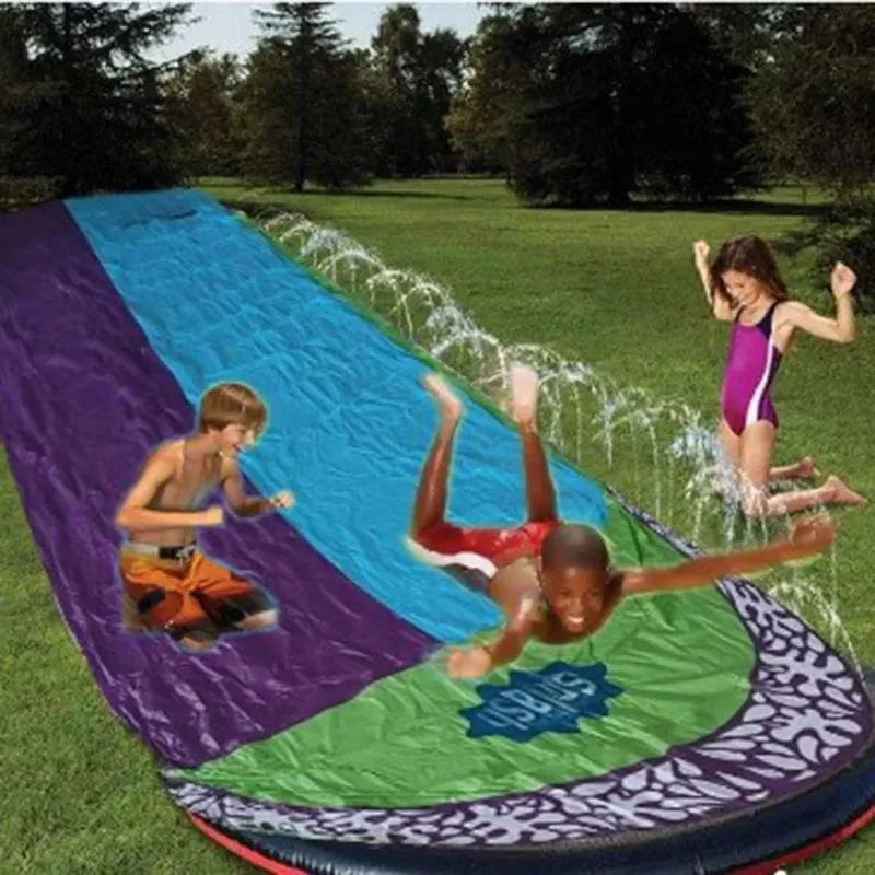 Aufblasbare Wasserrutsche für den Garten, Outdoor, Kinder, Sommerspielzeug, Spiele, Sprinkle Water Sliders, Kinder, Sommer-Wasserspielzeug, Rasenspielzeug