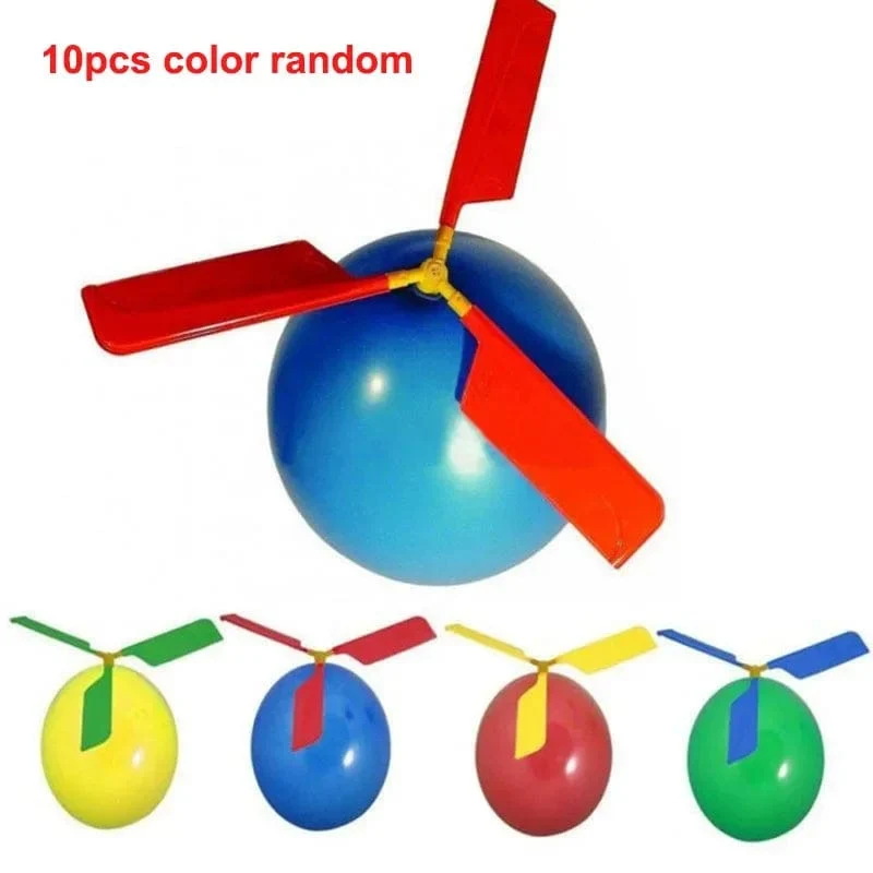 1-10 Stücke Kreative Ballon Hubschrauber Spielzeug Kinder Outdoor Sport Spielzeug Tragbare Elektrische Ballon Flugzeug Interaktive Party Spielzeug Geschenke