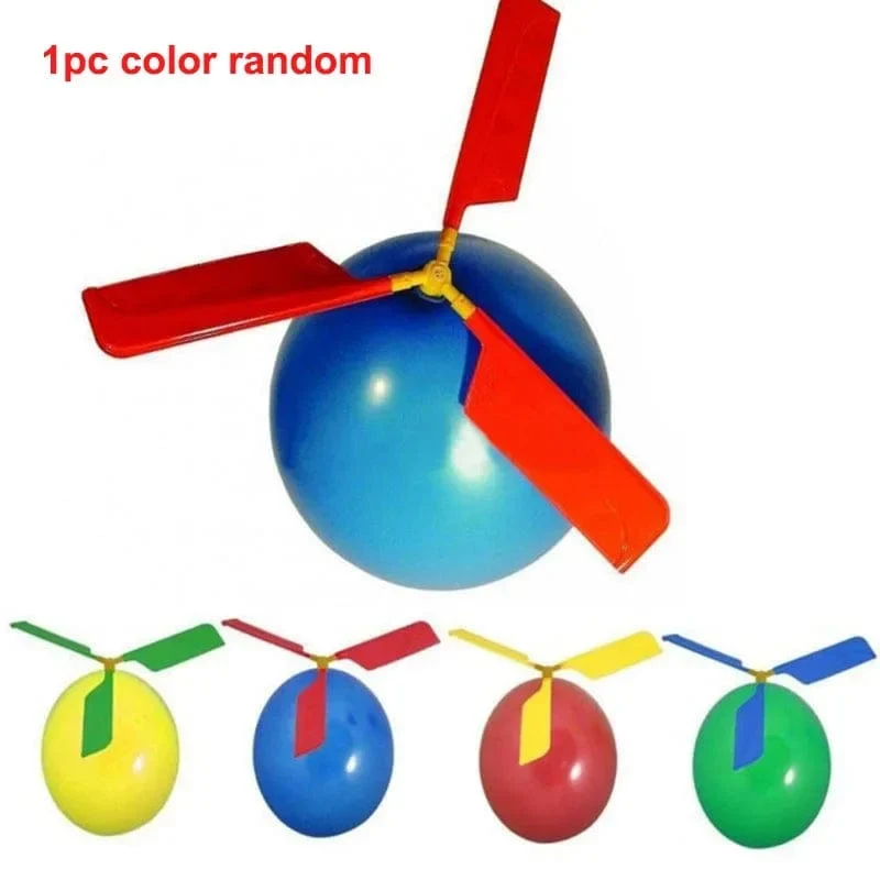 1-10 Stücke Kreative Ballon Hubschrauber Spielzeug Kinder Outdoor Sport Spielzeug Tragbare Elektrische Ballon Flugzeug Interaktive Party Spielzeug Geschenke