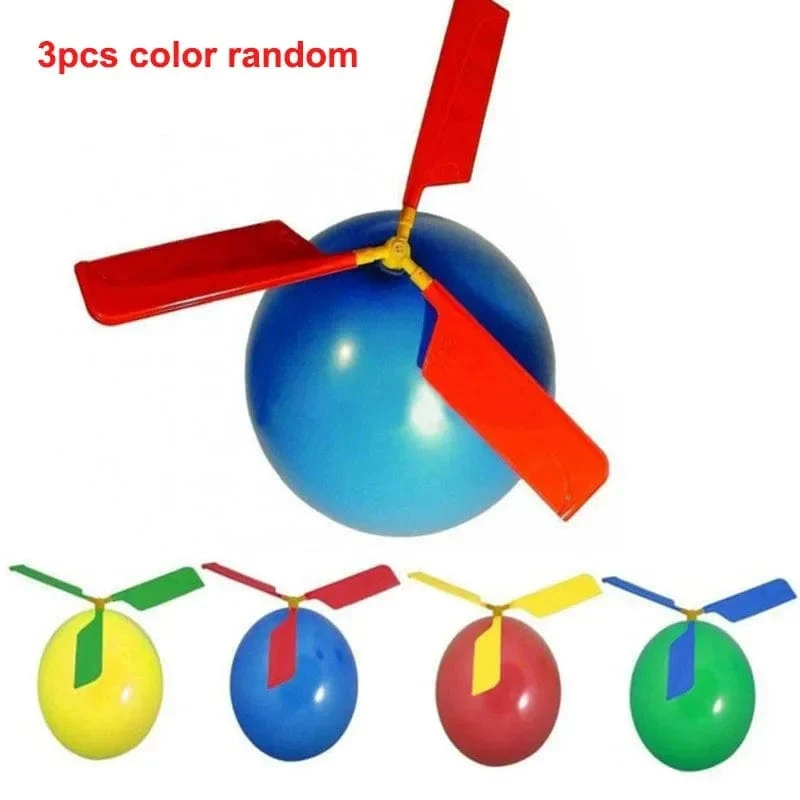 1-10 Stücke Kreative Ballon Hubschrauber Spielzeug Kinder Outdoor Sport Spielzeug Tragbare Elektrische Ballon Flugzeug Interaktive Party Spielzeug Geschenke