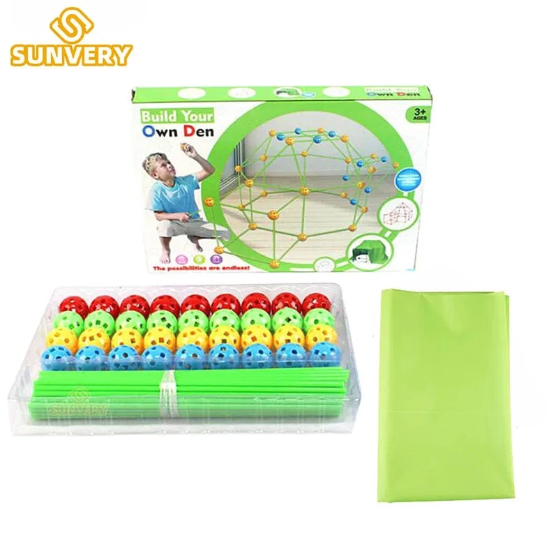 Bausatz für Kinderfestungen, Konstruktion von Festungen, Kinderspielzelte, Fort Build Kid DIY 3D-Zelt zusammenbauen, Spielzeuggeschenk für Kinder