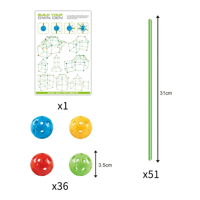 Bausatz für Kinderfestungen, Konstruktion von Festungen, Kinderspielzelte, Fort Build Kid DIY 3D-Zelt zusammenbauen, Spielzeuggeschenk für Kinder