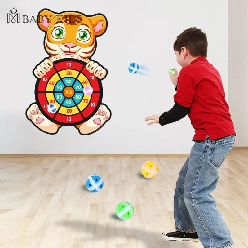 Montessori Dartscheibe Ziel Sport Spiel Spielzeug Für Kinder 4 Zu 6 Jahre Alt Outdoor Spielzeug Kind Indoor Mädchen Klebrige Ball Jungen Geschenk