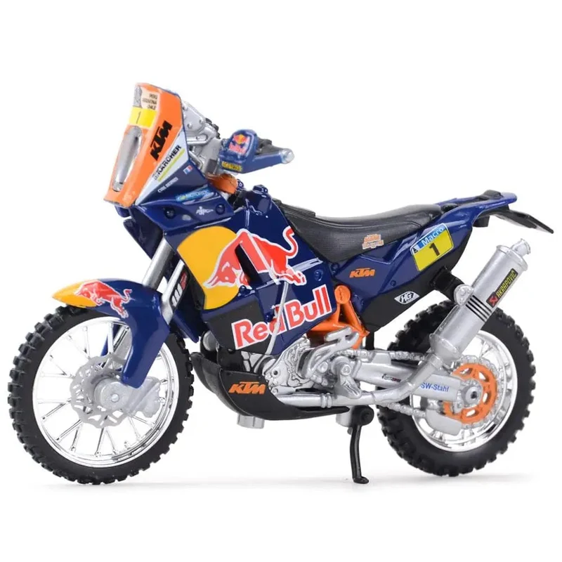 Bburago 1:18 KTM 450 Rally Statische Druckgussfahrzeuge, Motorrad-Modellspielzeug zum Sammeln