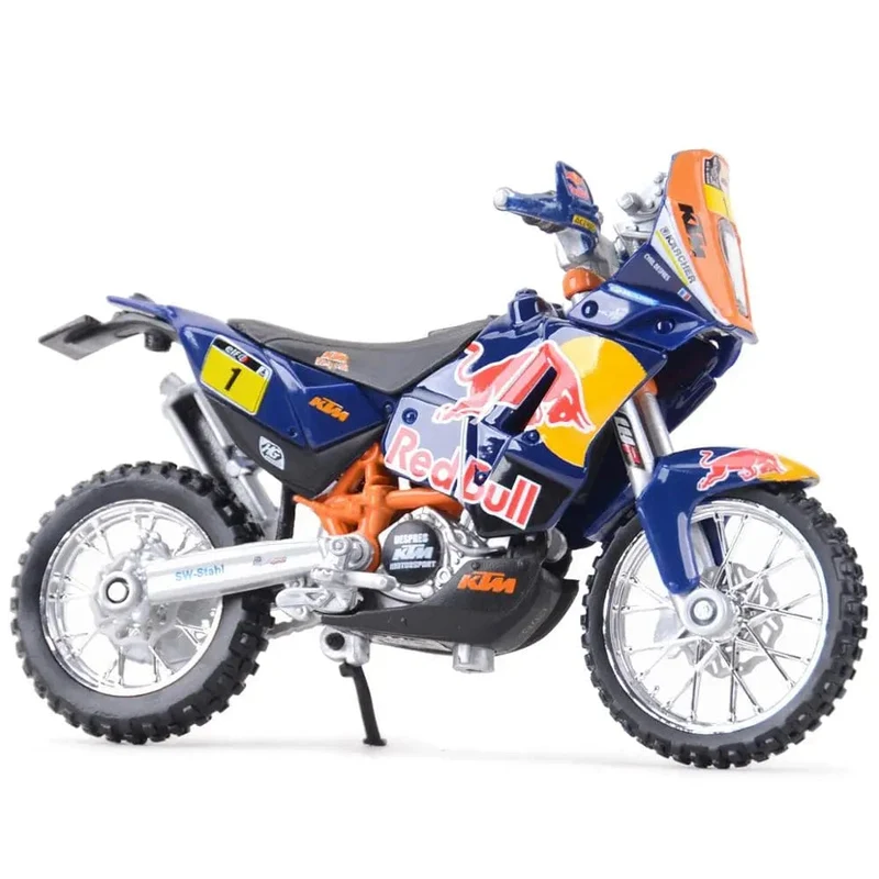 Bburago 1:18 KTM 450 Rally Statische Druckgussfahrzeuge, Motorrad-Modellspielzeug zum Sammeln