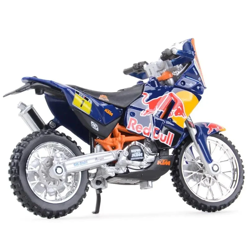 Bburago 1:18 KTM 450 Rally Statische Druckgussfahrzeuge, Motorrad-Modellspielzeug zum Sammeln