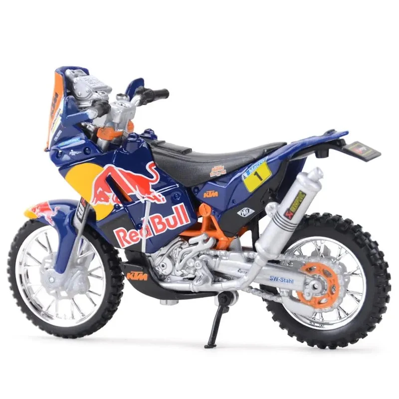 Bburago 1:18 KTM 450 Rally Statische Druckgussfahrzeuge, Motorrad-Modellspielzeug zum Sammeln