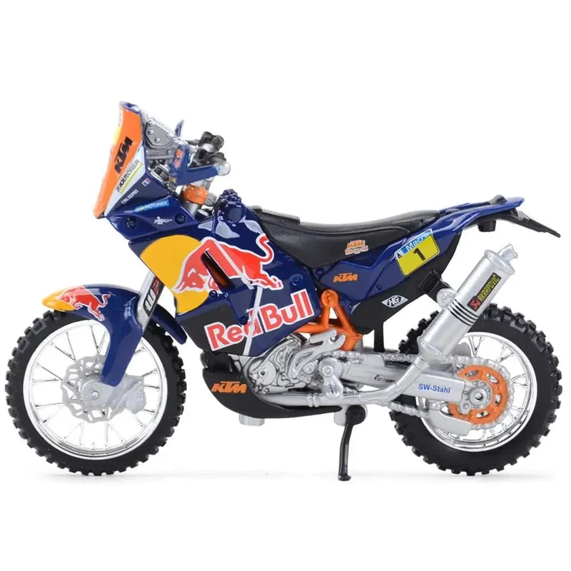 Bburago 1:18 KTM 450 Rally Statische Druckgussfahrzeuge, Motorrad-Modellspielzeug zum Sammeln