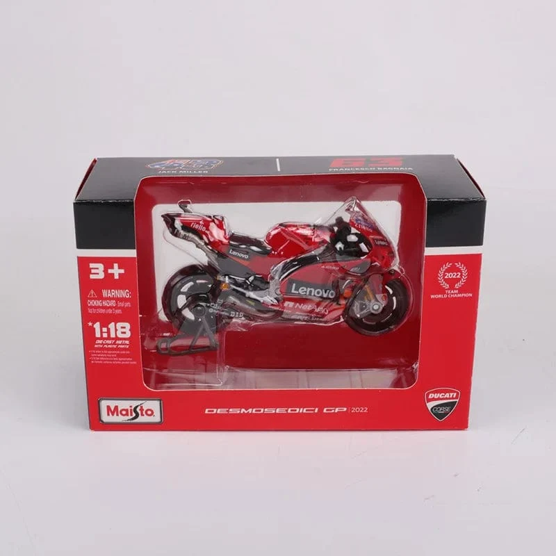 Maisto 1/18 2022 Racing Ducati Lenovo Team Motorrad Auto Simulation Legierung Auto Modell #63 Franceeco Bagnaia