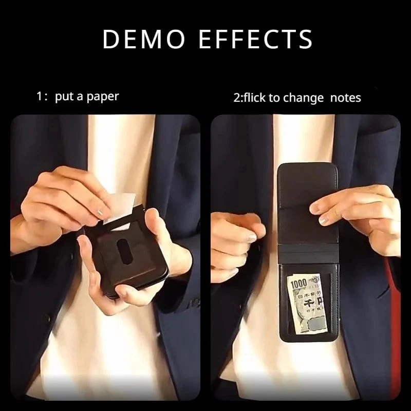 Flick Wallet Zubehör von Tejinaya Zauberer Brieftasche Close Up Street Illusionen Zaubertricks Porps Comedy Gimmick Mentalismus