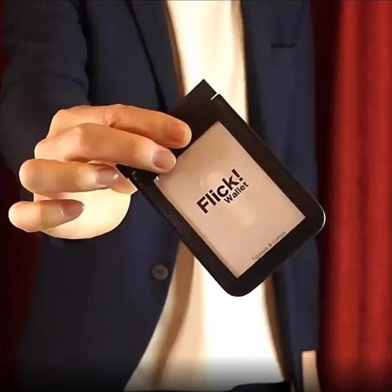 Flick Wallet Zubehör von Tejinaya Zauberer Brieftasche Close Up Street Illusionen Zaubertricks Porps Comedy Gimmick Mentalismus