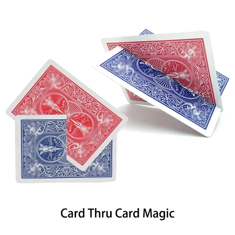 Cut & Restored Card Card Thru Card Zaubertricks Kreuz Halluzination Kreuzung Gimmick Card Zauberrequisiten Illusionen Straßenmagie