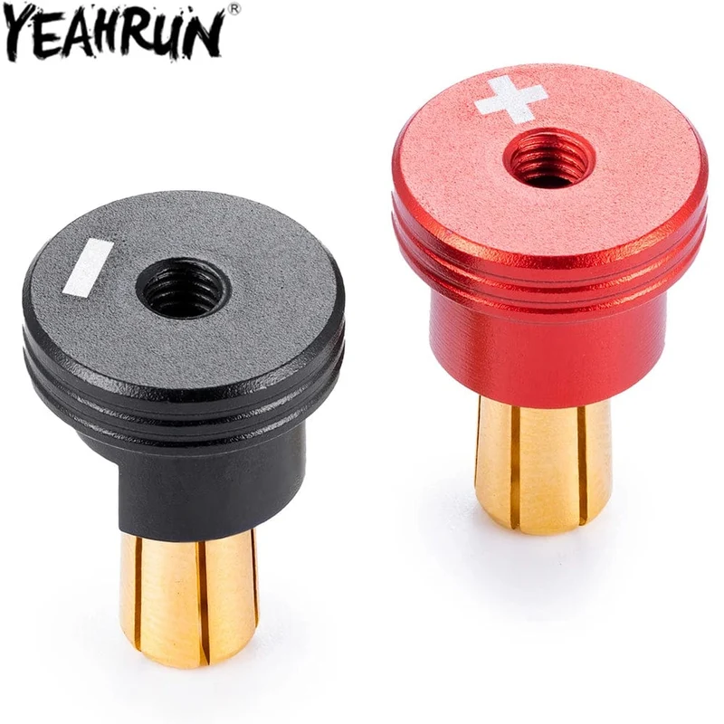 YEAHRUN 1 Paar Bananenstecker mit Kühlabdeckung für RC-Lipo-Akku, RC-Drohnen-Flugzeug-Modellautoteile