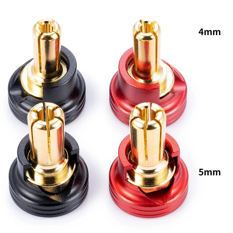 YEAHRUN 1 Paar Bananenstecker mit Kühlabdeckung für RC-Lipo-Akku, RC-Drohnen-Flugzeug-Modellautoteile