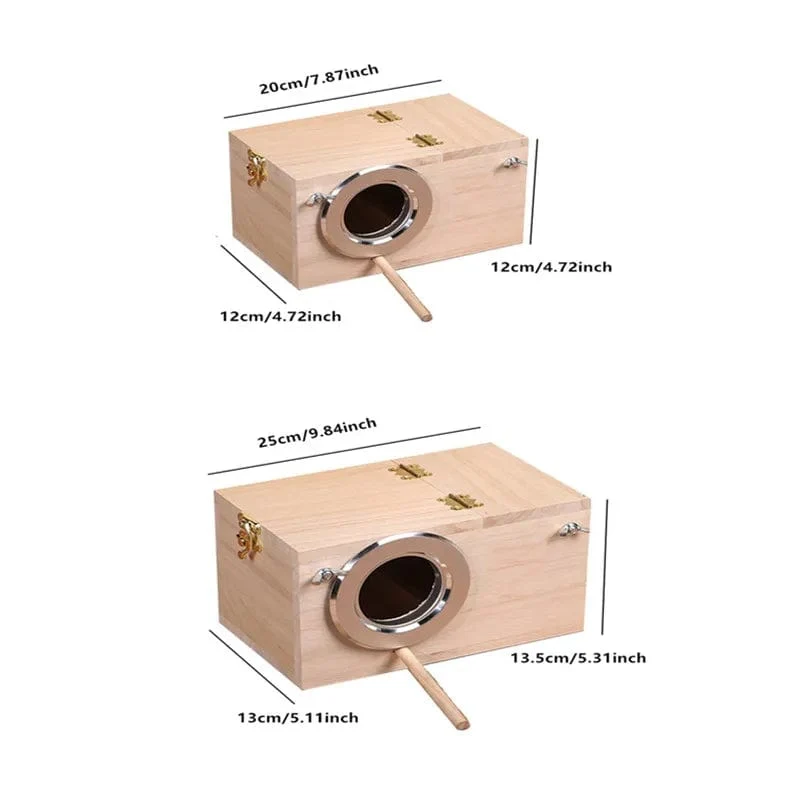 Holz Vogel Haus Nest Vögel Zucht Box Vogel Papagei Zucht Dekorative Käfige Haustier Zubehör Hause Balkon Dekoration