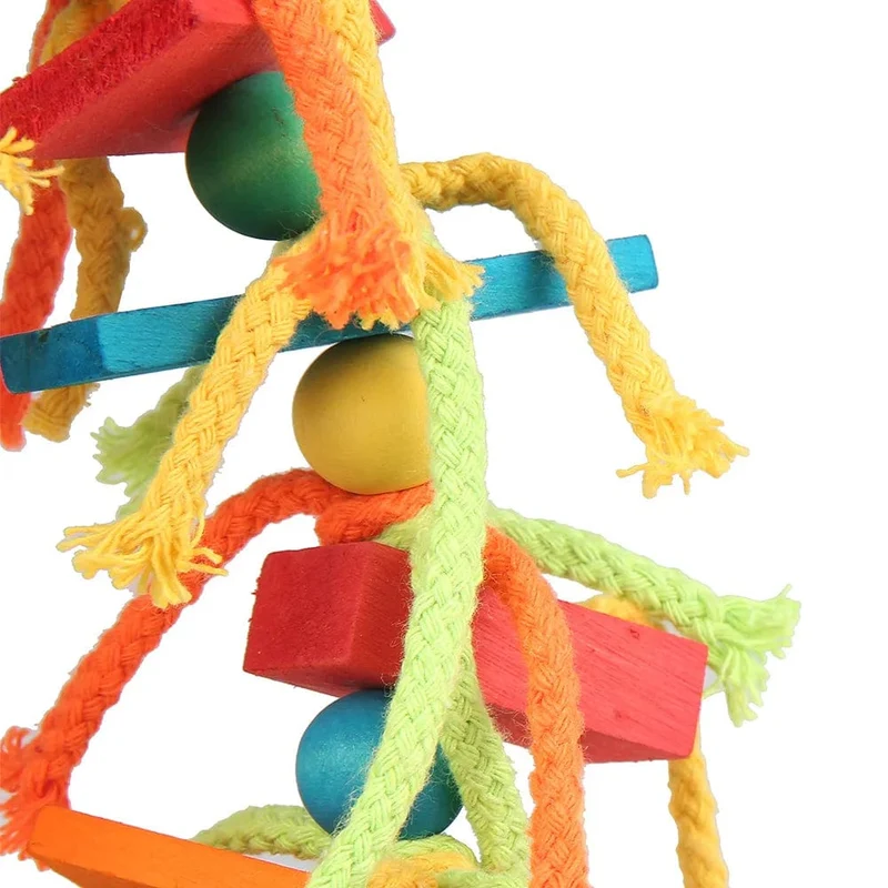 Holz Papagei Vogel Spielzeug Liebe Vogelkäfig Lustige Ausbildung Vogel Spielzeug Baumwolle Seil Papagei Spielzeug Bissfest Vogel Reißen Spielzeug haustier Produkt