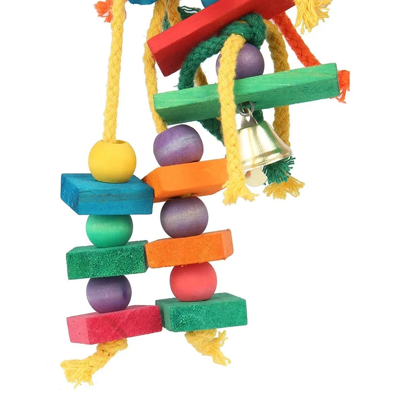 Holz Papagei Vogel Spielzeug Liebe Vogelkäfig Lustige Ausbildung Vogel Spielzeug Baumwolle Seil Papagei Spielzeug Bissfest Vogel Reißen Spielzeug haustier Produkt