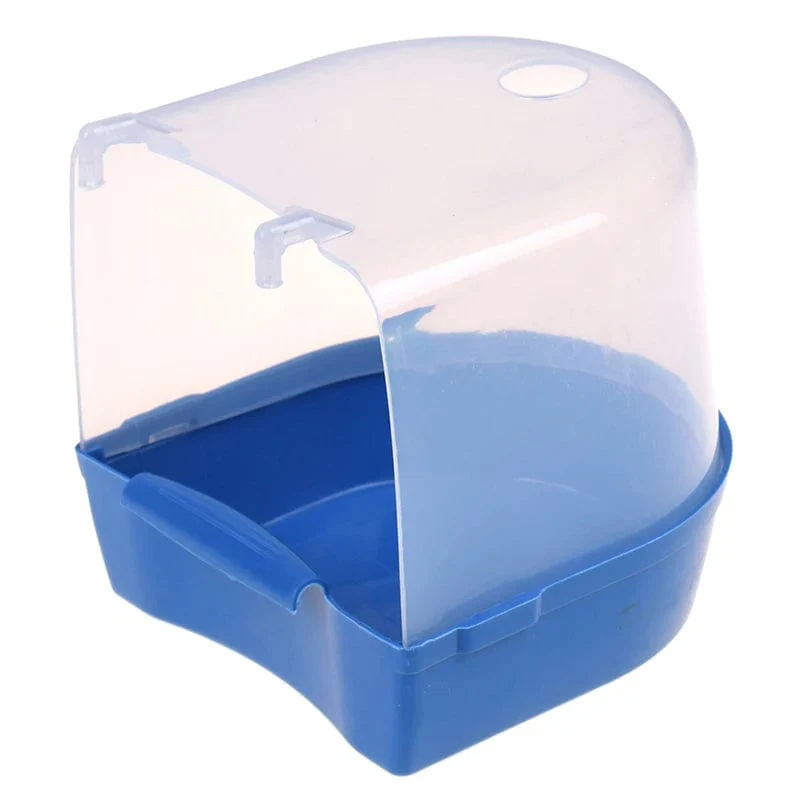 Vogelbadewanne zum Aufhängen, Würfel, Papageien, Badewanne, Duschbox, Käfigzubehör für kleine Vögel, Kanarienvögel, Wellensittiche, Nymphensittiche, Unzertrennliche