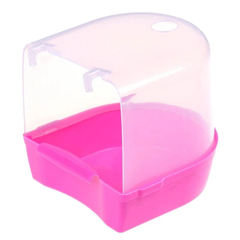 Vogelbadewanne zum Aufhängen, Würfel, Papageien, Badewanne, Duschbox, Käfigzubehör für kleine Vögel, Kanarienvögel, Wellensittiche, Nymphensittiche, Unzertrennliche