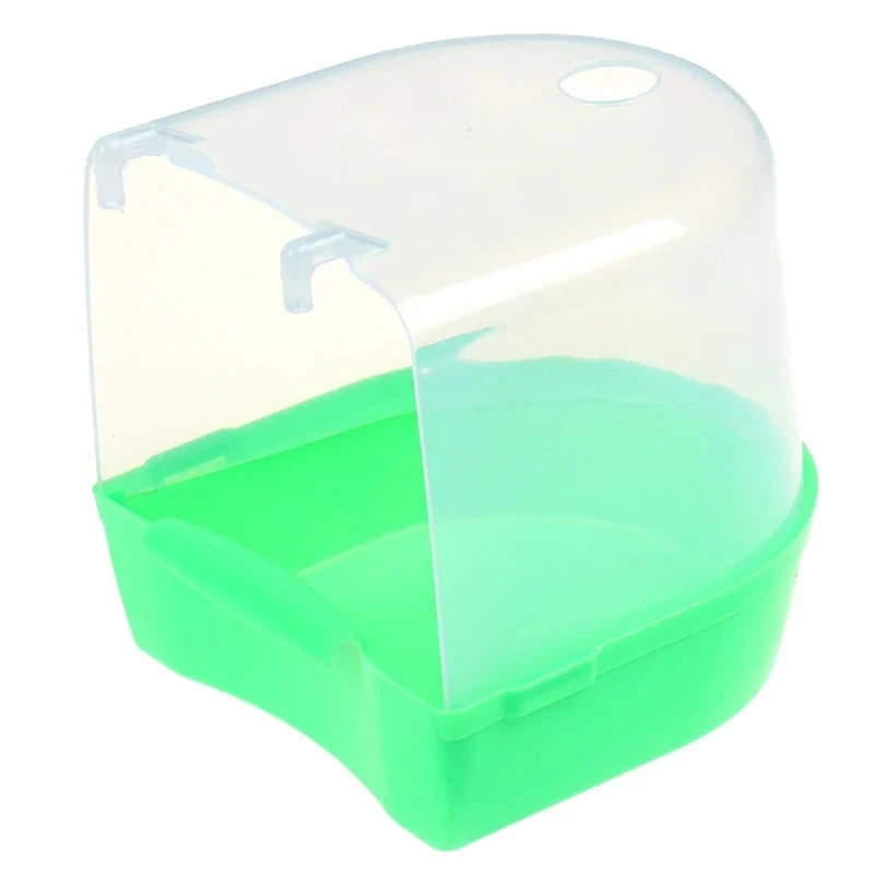 Vogelbadewanne zum Aufhängen, Würfel, Papageien, Badewanne, Duschbox, Käfigzubehör für kleine Vögel, Kanarienvögel, Wellensittiche, Nymphensittiche, Unzertrennliche