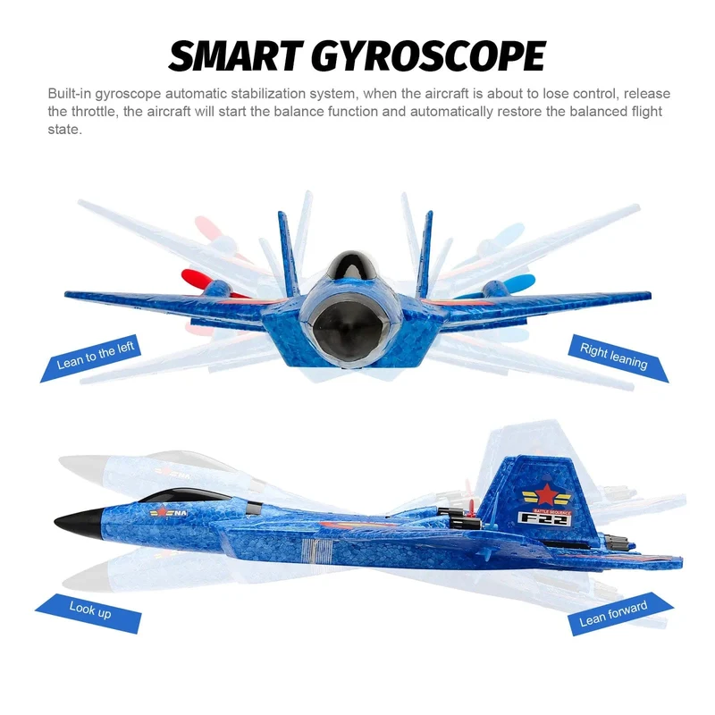 RC Flugzeug F22 Raptor Hubschrauber Fernbedienung Flugzeug 2.4G Flugzeug Fernbedienung EPP Schaum Flugzeug Kinderspielzeug