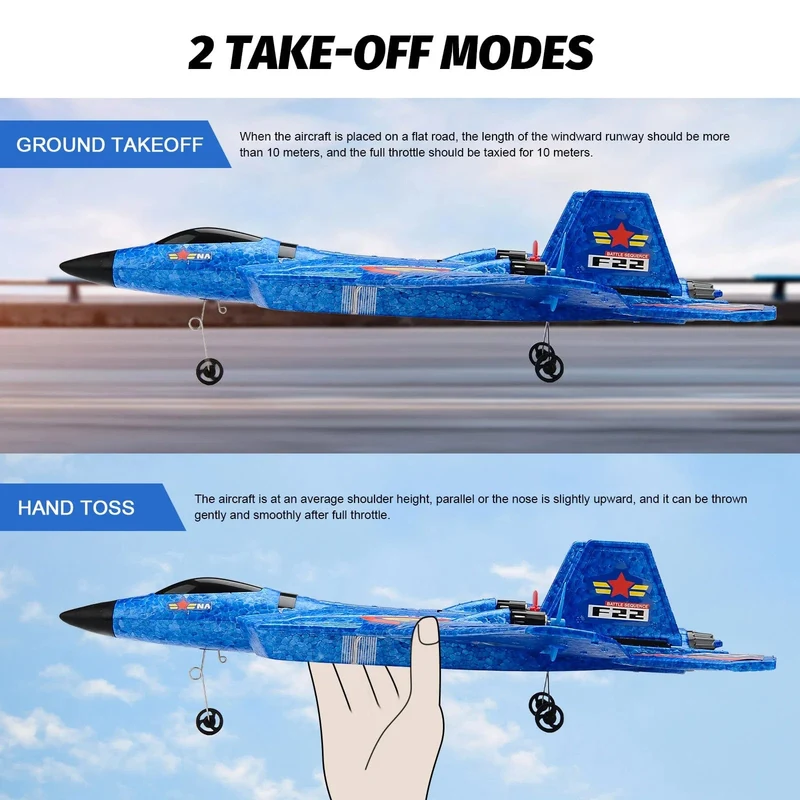 RC Flugzeug F22 Raptor Hubschrauber Fernbedienung Flugzeug 2.4G Flugzeug Fernbedienung EPP Schaum Flugzeug Kinderspielzeug