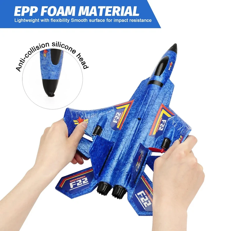 RC Flugzeug F22 Raptor Hubschrauber Fernbedienung Flugzeug 2.4G Flugzeug Fernbedienung EPP Schaum Flugzeug Kinderspielzeug