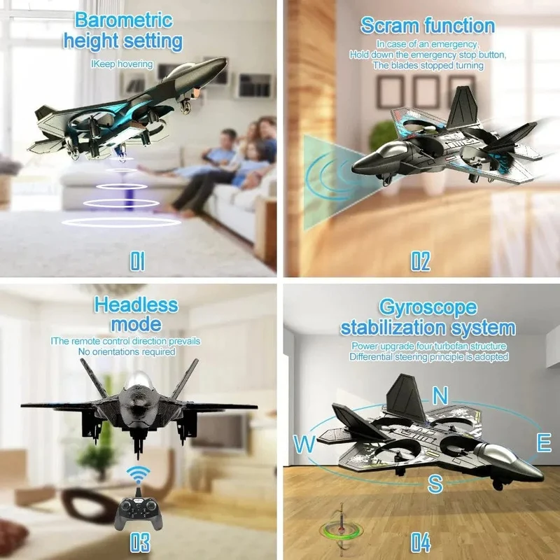 L0712 RC-Flugzeug, 2.4-G-Fernbedienung, Schwerkraftsensor-Hubschrauber, Segelflugzeug mit leichten EPP-Schaumkämpfern für Jungen und Kinder