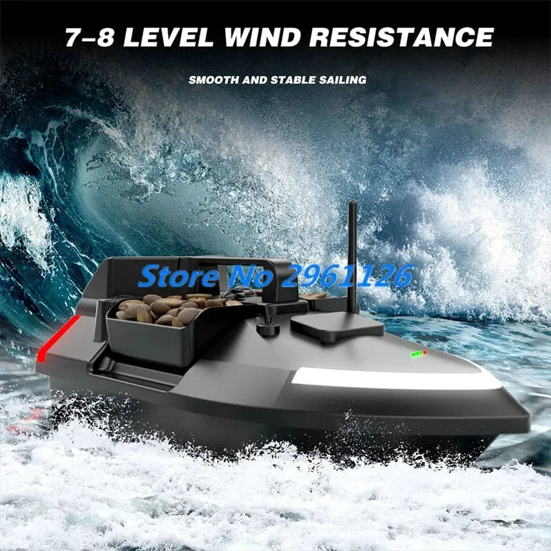 500M 40GPS Punkt Fernbedienung Fischerboot 2KG Last 6 Stunden LCD Display GPS Auto Return Cruise 3 Hopper High Speed ​​RC Köder Boot
