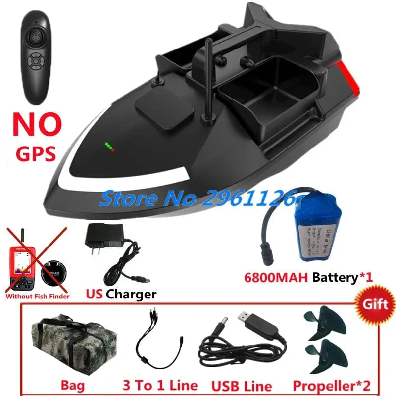 500M 40GPS Punkt Fernbedienung Fischerboot 2KG Last 6 Stunden LCD Display GPS Auto Return Cruise 3 Hopper High Speed ​​RC Köder Boot