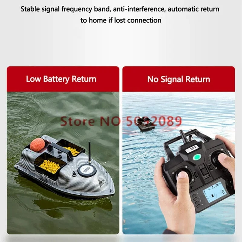 GPS Dual Position Fixed Speed ​​Cruise RC Fischköderboot 2KG 500M Dual Motor 3-Hopper 16 Point Nesting Boat Fish Finder VS V18