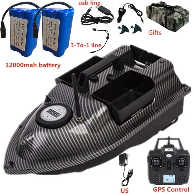 GPS Dual Position Fixed Speed ​​Cruise RC Fischköderboot 2KG 500M Dual Motor 3-Hopper 16 Point Nesting Boat Fish Finder VS V18
