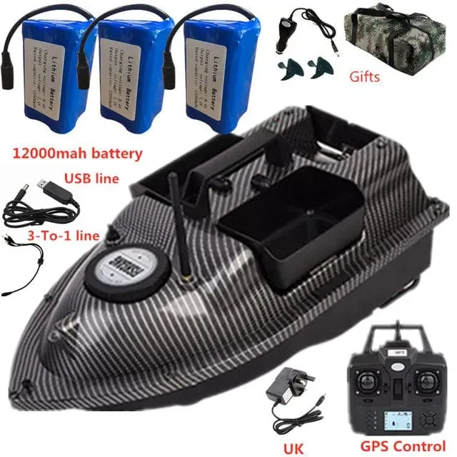 GPS Dual Position Fixed Speed ​​Cruise RC Fischköderboot 2KG 500M Dual Motor 3-Hopper 16 Point Nesting Boat Fish Finder VS V18