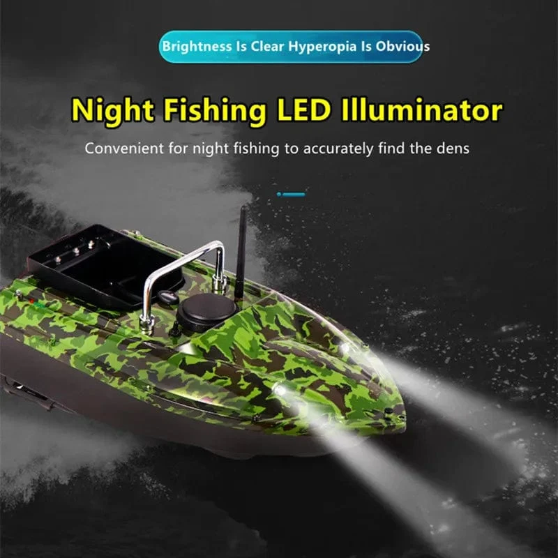 Smart Fixed Speed ​​Cruise Radio Fernbedienung Fischköderboot 1.5 kg 500 m Dual-Nachtlicht Köder Angeln RC Köderboot Angeln