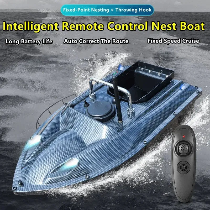 Smart Fixed Speed ​​Cruise Radio Fernbedienung Fischköderboot 1.5 kg 500 m Dual-Nachtlicht Köder Angeln RC Köderboot Angeln