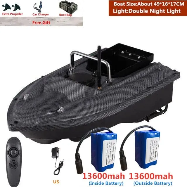Smart Fixed Speed ​​Cruise Radio Fernbedienung Fischköderboot 1.5 kg 500 m Dual-Nachtlicht Köder Angeln RC Köderboot Angeln