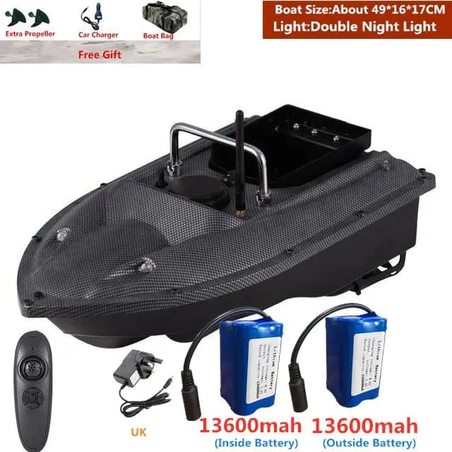 Smart Fixed Speed ​​Cruise Radio Fernbedienung Fischköderboot 1.5 kg 500 m Dual-Nachtlicht Köder Angeln RC Köderboot Angeln